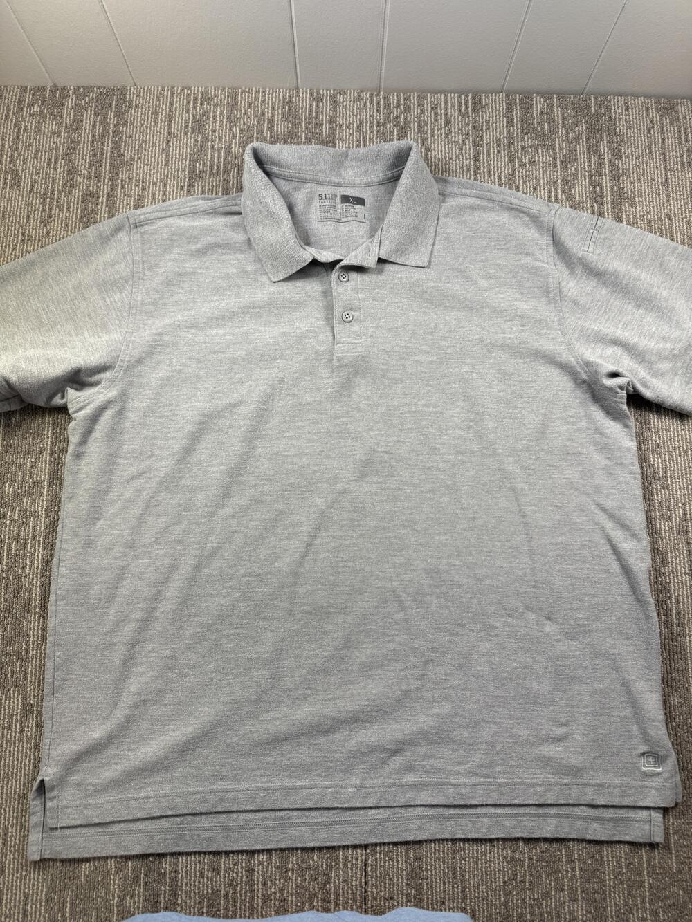 5.11 Tactical Polo Shirt Mens XL Gray Solid Tagless Short Sleeve Workwear